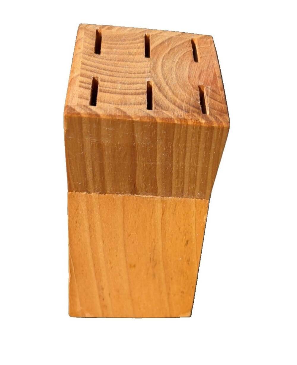 Wooden Kitchen Knife Block 6 Knife Slots